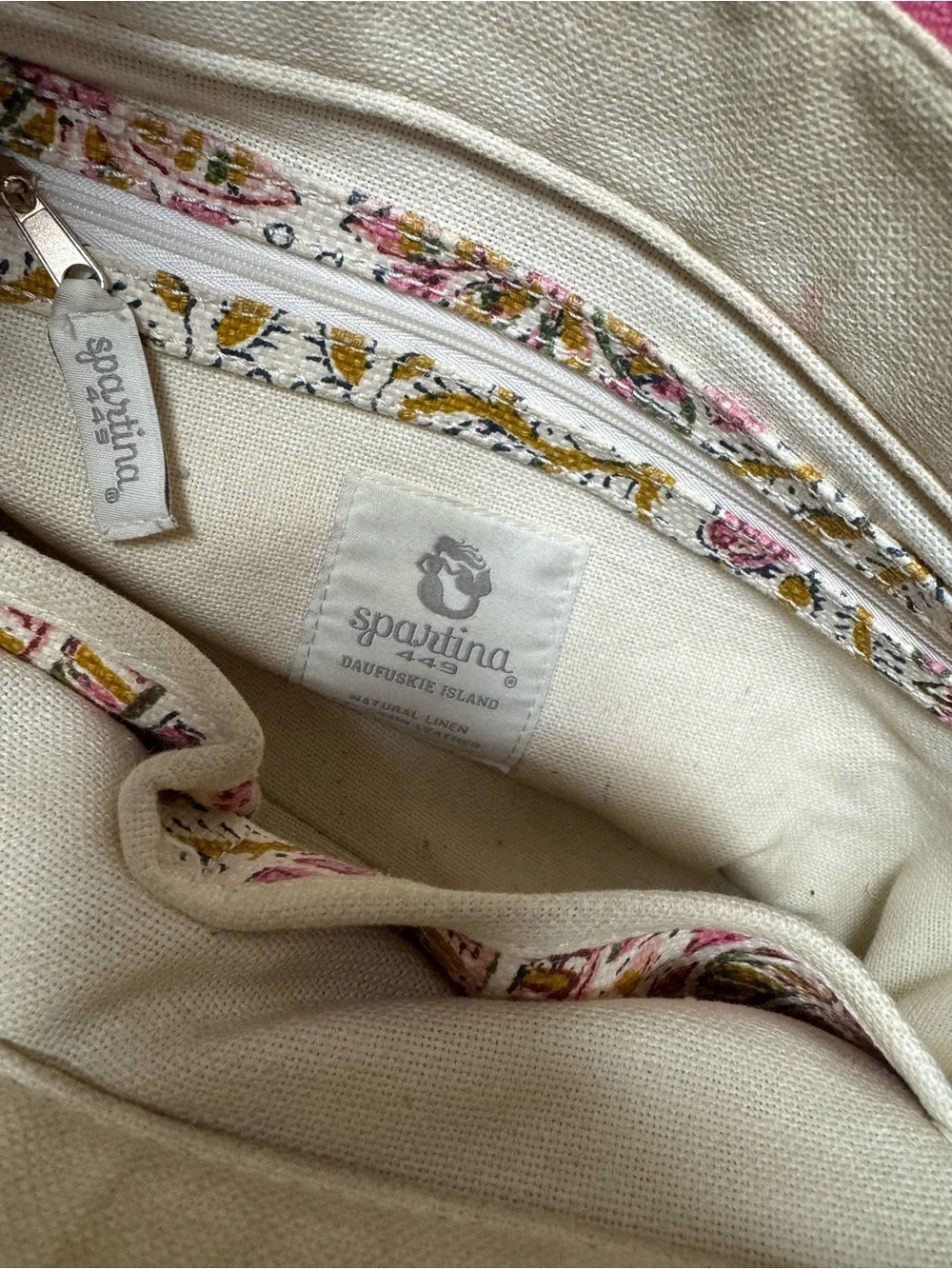 Spartina 449 Pepper Hall Tote Shoulder Bag Handbag Zip Top Purse